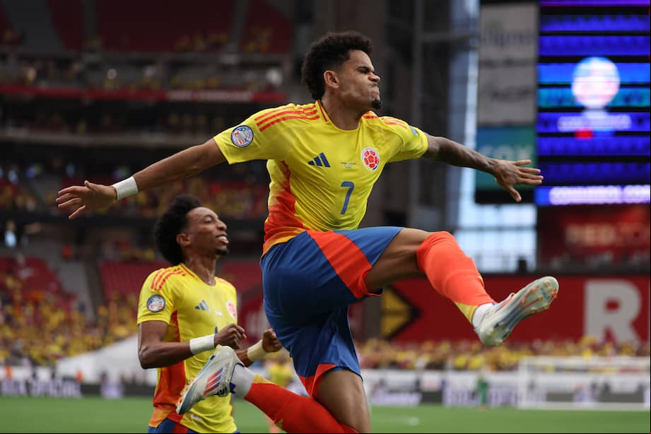 Luis Díaz, en la Copa América con la selección de Colombia.