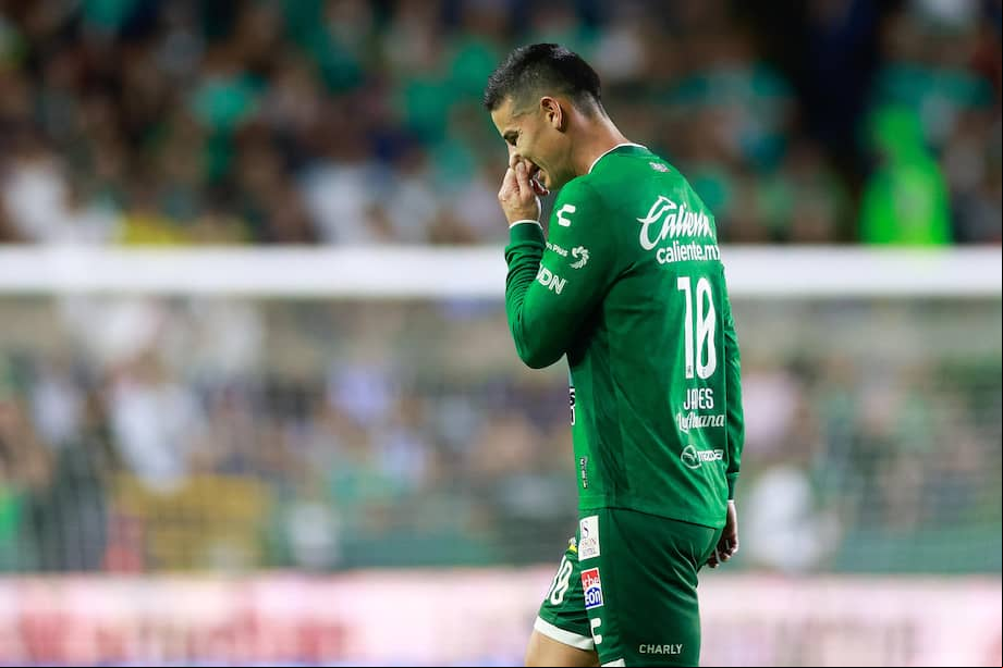 James Rodríguez, en el partido más reciente de León.