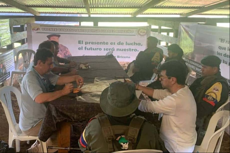 Encuentro del alto comisionado para la Paz, Danilo Rueda, y líderes de las disidencias de Farc-Ep.