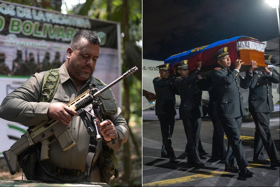 Andrés Rojas (izq.) es el jefe de los Comandos de Frontera, grupo señalado dela masacre de militares ecuatorianos (der.).
