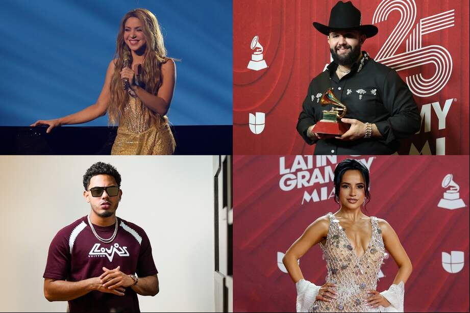 La cantante colombiana Shakira, el cantante mexicano Carín León, el artista puertorriqueño Myke Towers, y la cantante mexicana Becky G lideran las nominaciones.