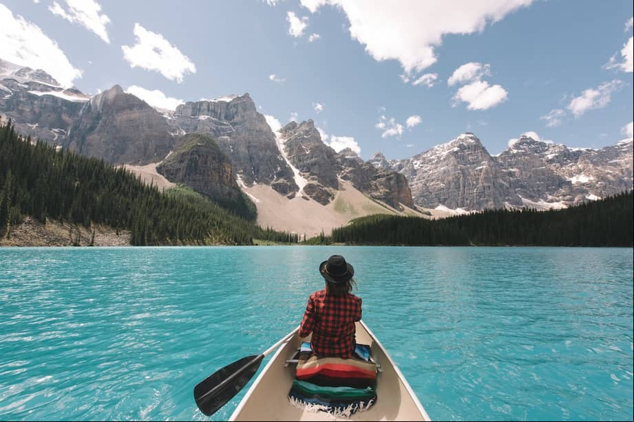 Lago Moraine, Parque Nacional Banff, Alberta.