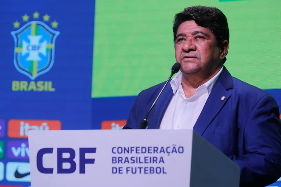 El presidente de la Confederación Brasileña de Fútbol (CBF), Ednaldo Santos Rodrigues, durante un evento.